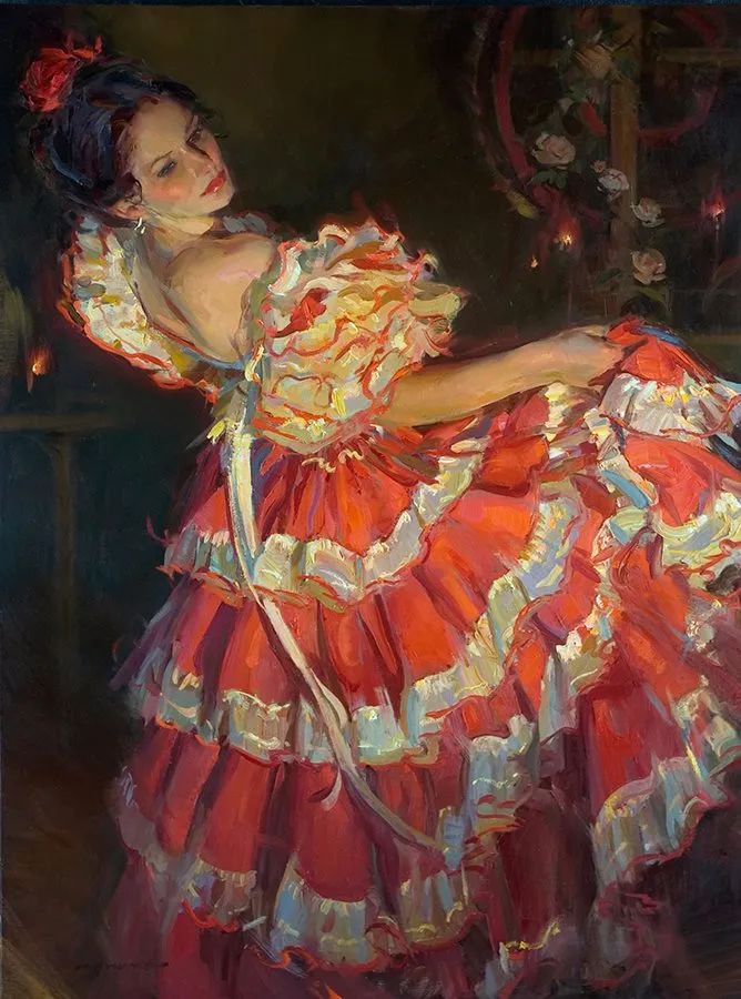 美国画家 Daniel F. Gerhartz ，1965年出生于威斯康星州的凯瓦斯库姆，毕业于伊利诺伊州芝加哥的美国艺术学院。
艺术家 Daniel 对女性形象，尤其是穿衣形象的把握是非常出色的。他从古老的浪漫主义和象征主义传统中汲取灵感。他绝对奢华的表面、色彩和灯光与他的表现主义笔触、光影的运用和造型相协调。