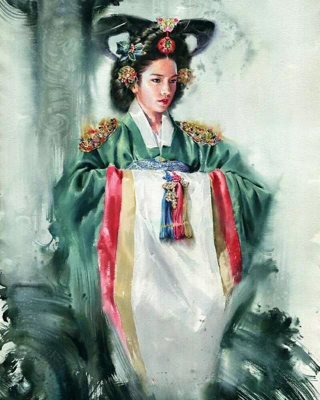 韩国画家Misulbu水彩人物