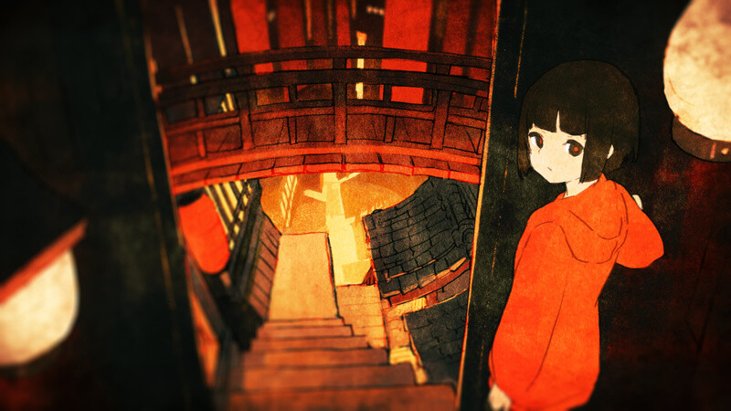 画师キツネ的作品，满满的东方元素，满满的中国红 ​