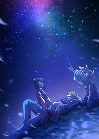 #龙珠# 超有意境的夜色星空，喧嚣的世界清净了。[月亮][月亮][月亮]（tri：@ mattari_illust）
#童年回忆杀##动漫推荐##动漫壁纸##你见到过最美好的场景# ​​​