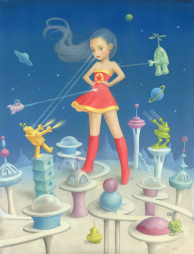 Nicoletta Ceccoli，意大利圣马力诺女插画师，从1995年起已绘制超过30本儿童读物的插画，她的作品充满幻想、魔术、奇怪的生物和有如娃娃般的人物。