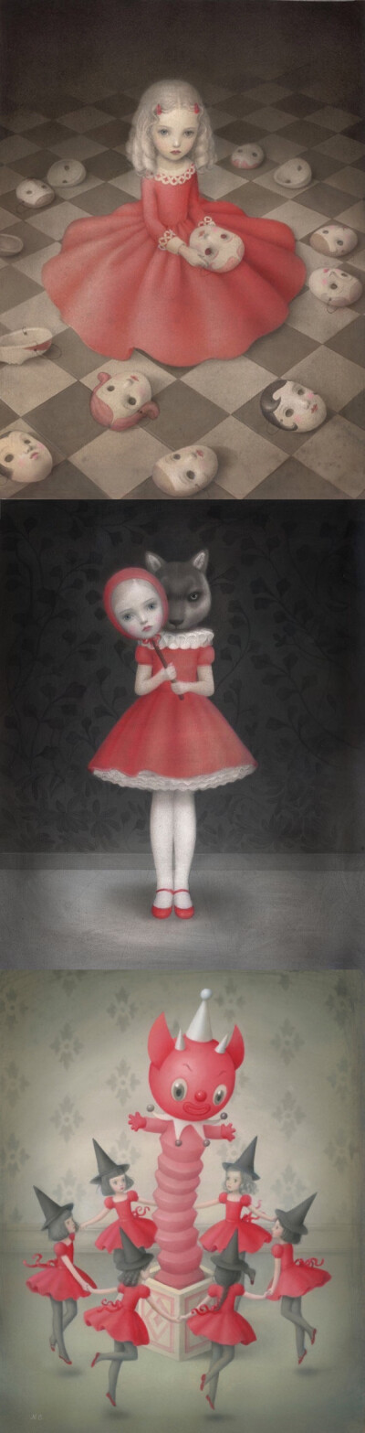 Nicoletta Ceccoli，意大利圣马力诺女插画师，从1995年起已绘制超过30本儿童读物的插画，她的作品充满幻想、魔术、奇怪的生物和有如娃娃般的人物。