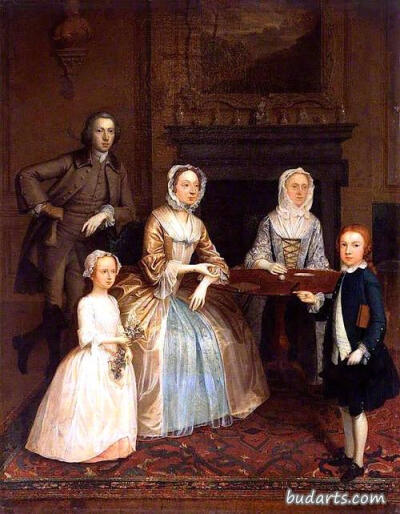 Mr and Mrs Richard Bull and Family - Arthur Devis 