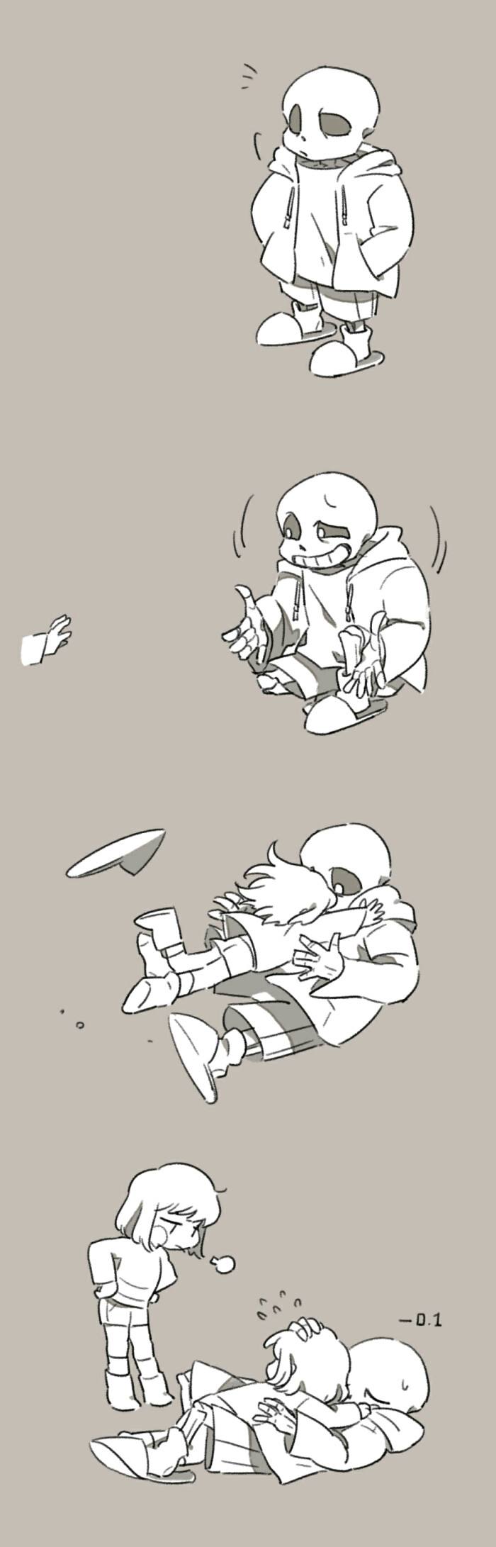 ［传说之下undertale］sans和frisk外加一个chara