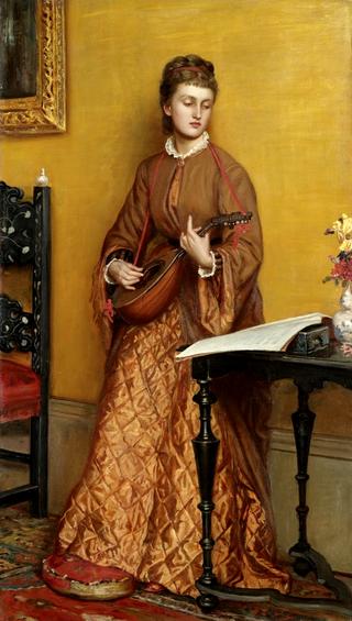 Valentine Cameron Prinsep （ 1838年 - 1904年 ）
国籍：英国
作品：曼陀林演奏者
英文：The Mandolin Player