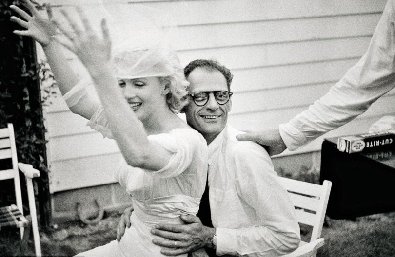 Marilyn Monroe and Arthur Miller After Marriage Ceremony 1956
