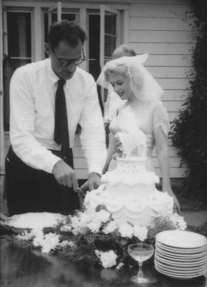 Marilyn Monroe and Arthur Miller After Marriage Ceremony 1956
