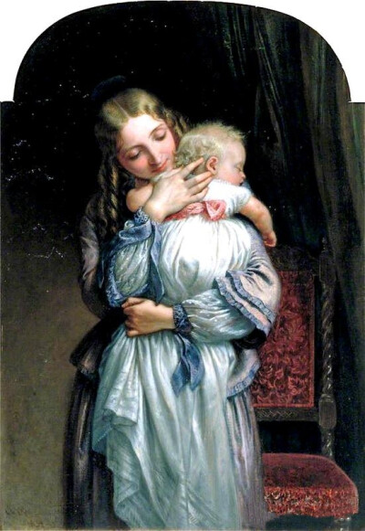 Charles West Cope （ 1811年 - 1890年 ）
国籍：英国
作品：母与子
英文：Mother and Child（1852）