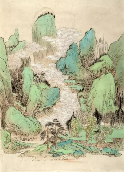 《 拟古山水之隽逸江山》 85×66cm 2010年