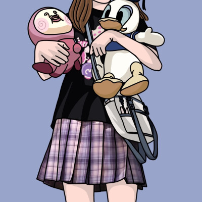 日常jk少女手绘头像
画师：画jk的脑虎