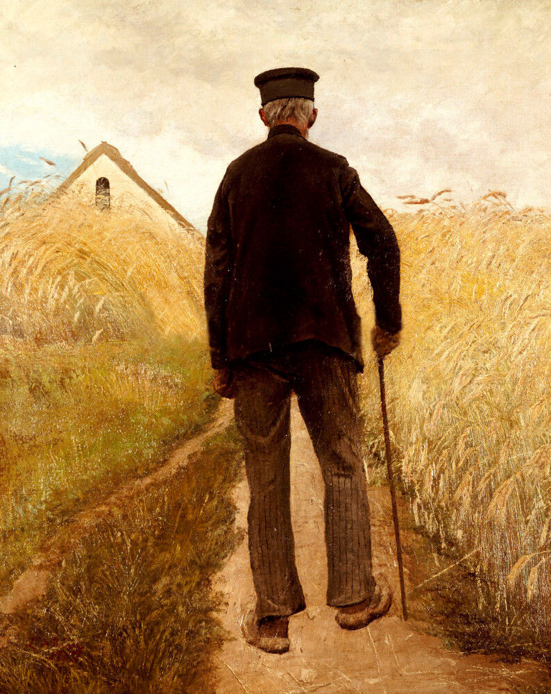 走在黑麦田里的老人，1905年（丹麦画家Laurits Andersen Ring作品）