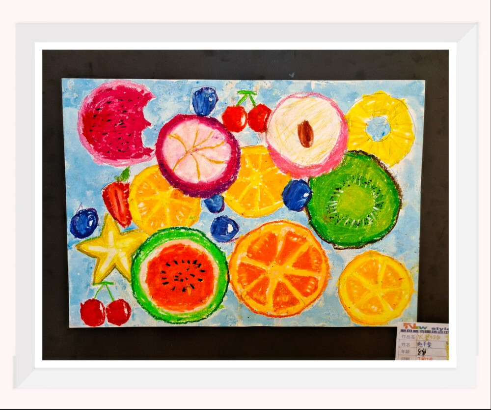 水果蔬菜横切面儿童画图片