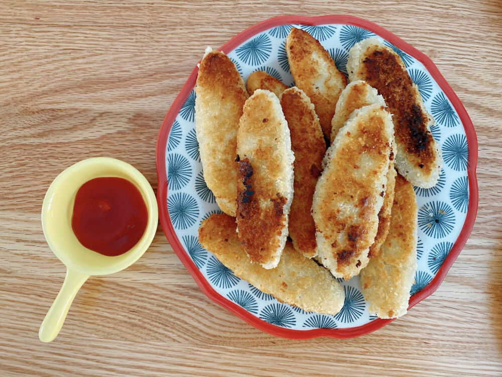 香煎鳕鱼片，外面香脆，里面软嫩~hoyaaの美食温度/98度，抖音号：hoyaa