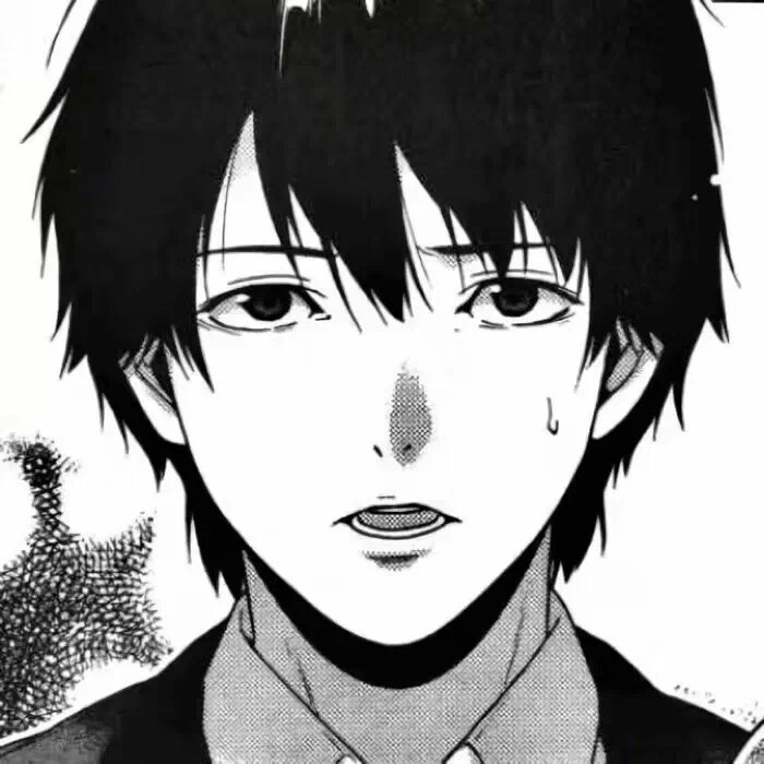 黑白底稿头像线条头像