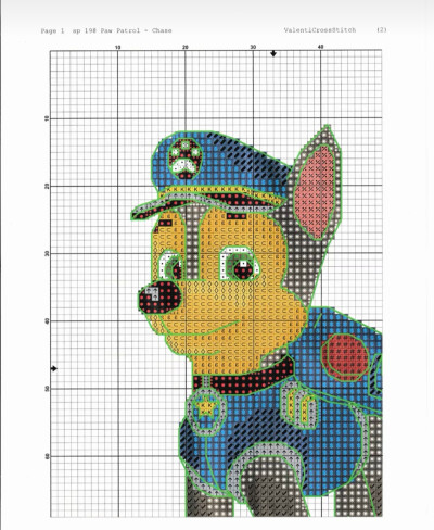 十字繡圖紙?汪汪隊(duì)阿奇