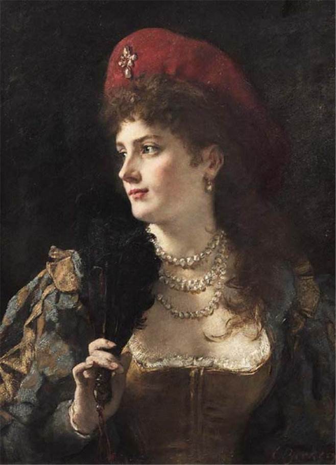 《风度翩翩》（英文：Elegant Lady with Fan） 是德国艺术家『Carl Ludwig Friedrich Becker』 所作。 