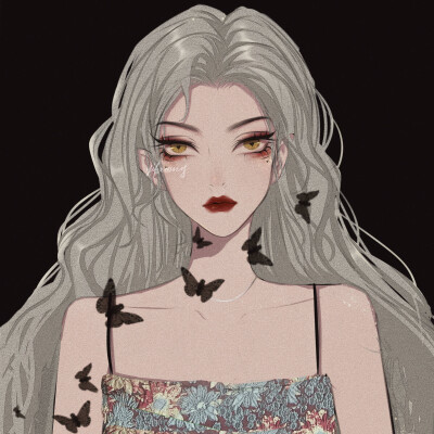 超酷暗黑系冷艳手绘头像 画师:一捆蒜