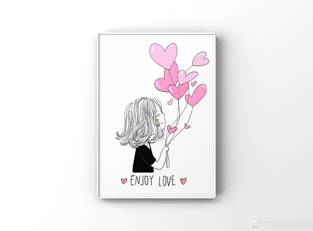 小女孩，原作者微博：德德简笔画