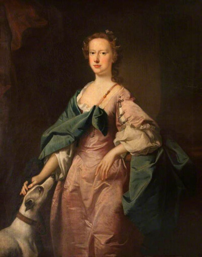 《伊丽莎白·汉考克和灰狗》（英文：Elizabeth Hancock with a Greyhound） 是英国艺术家『Thomas Hudson』 所作。