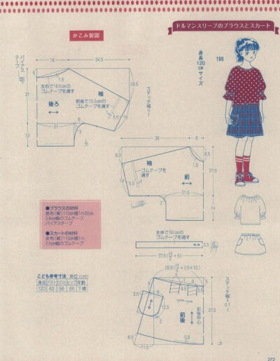 缝纫图纸纸样手作连衣裙教程儿童成人