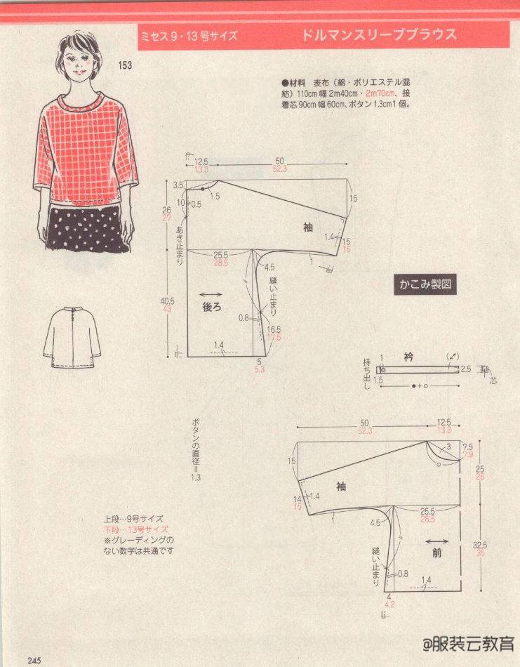 缝纫图纸纸样手作连衣裙教程儿童成人