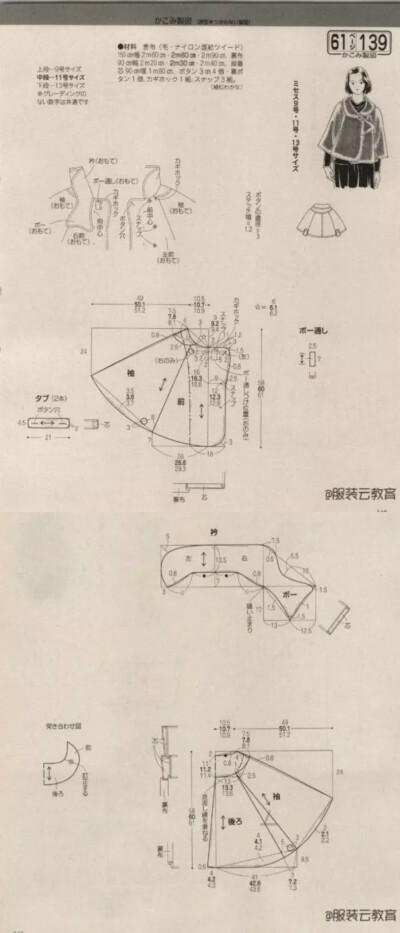 缝纫图纸纸样手作连衣裙教程儿童成人