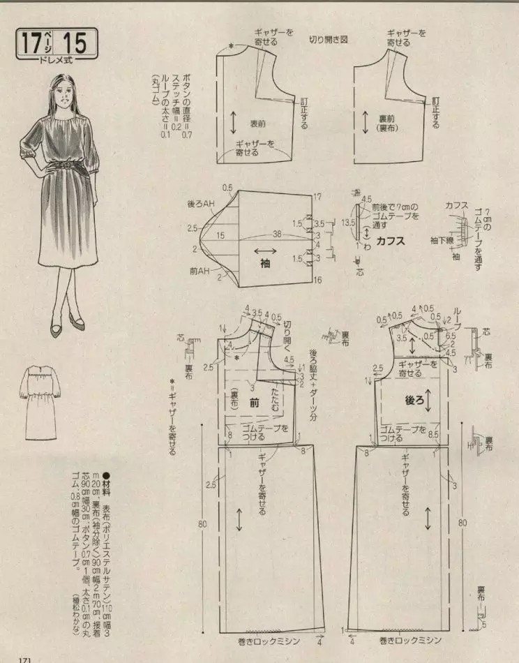 缝纫图纸纸样手作连衣裙教程儿童成人