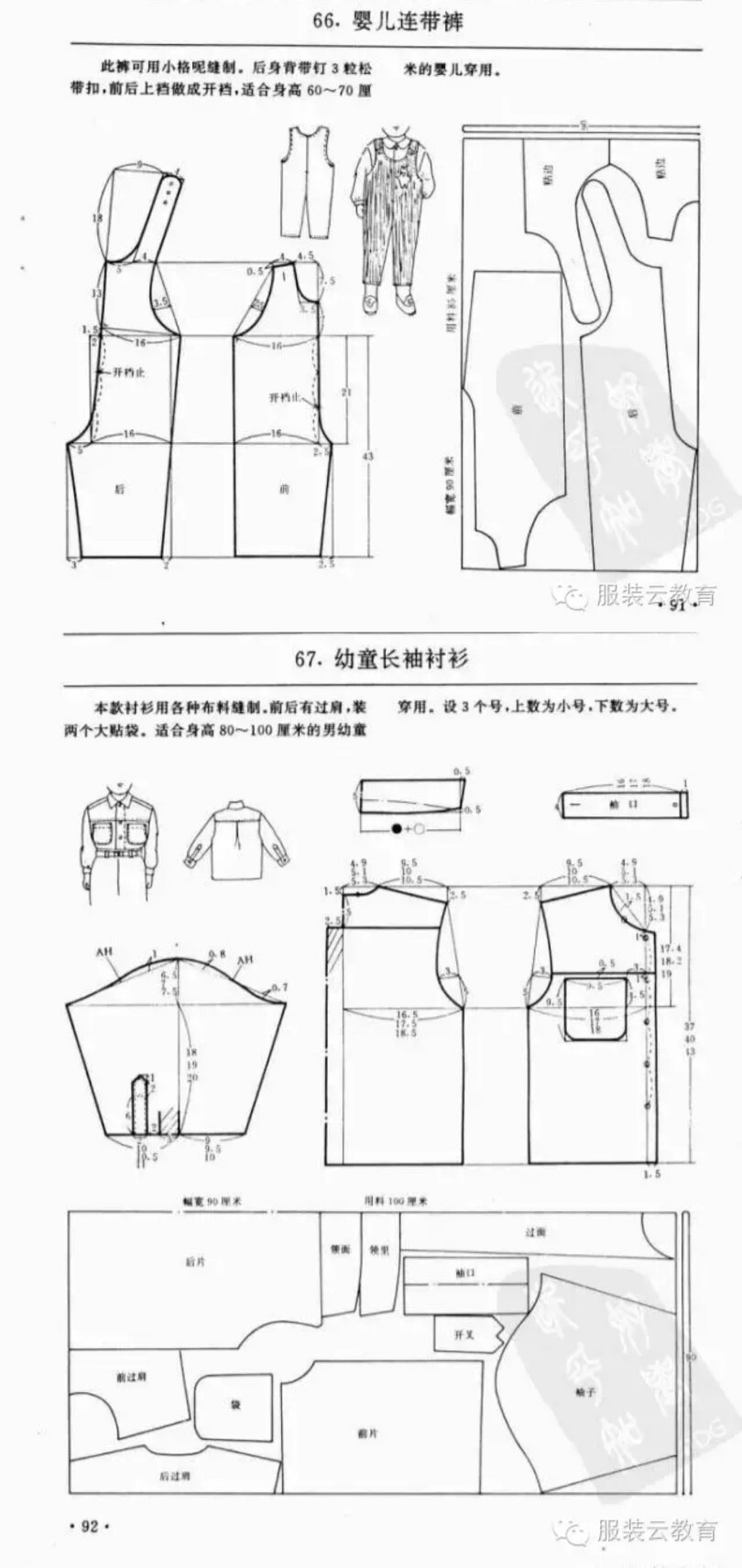 缝纫图纸纸样手作连衣裙教程儿童公主裙