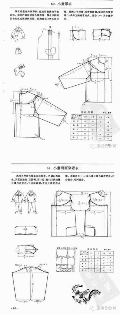 缝纫图纸纸样手作连衣裙教程儿童成人宝宝