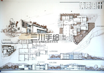 快题设计 侵删 绘画