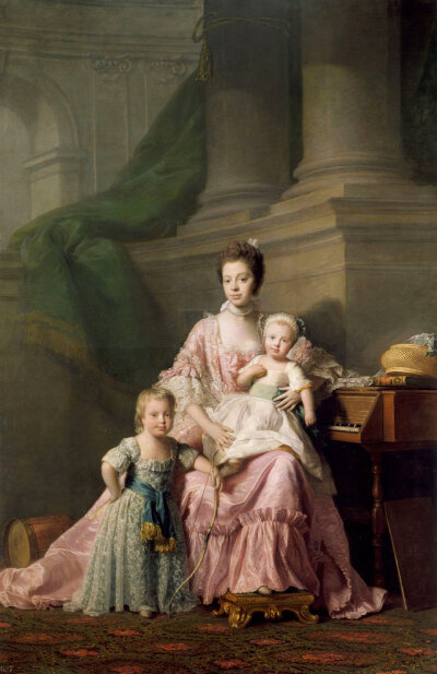 Queen Charlotte (1744-1818), with her Two Eldest Sons
作者:Allan Ramsay
创作时间:1769