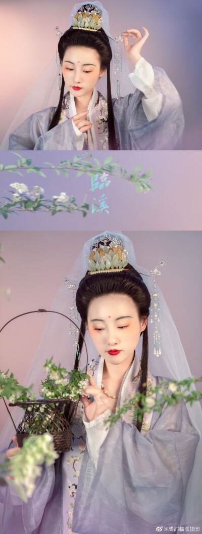 #临溪摄影师作品#
幽人寻药径，
来自晓云边。
衣湿术花雨，
语成松岭烟。
出镜@-芝月-
拍摄@逮逮猫儿
妆造@zou霁霁 ​