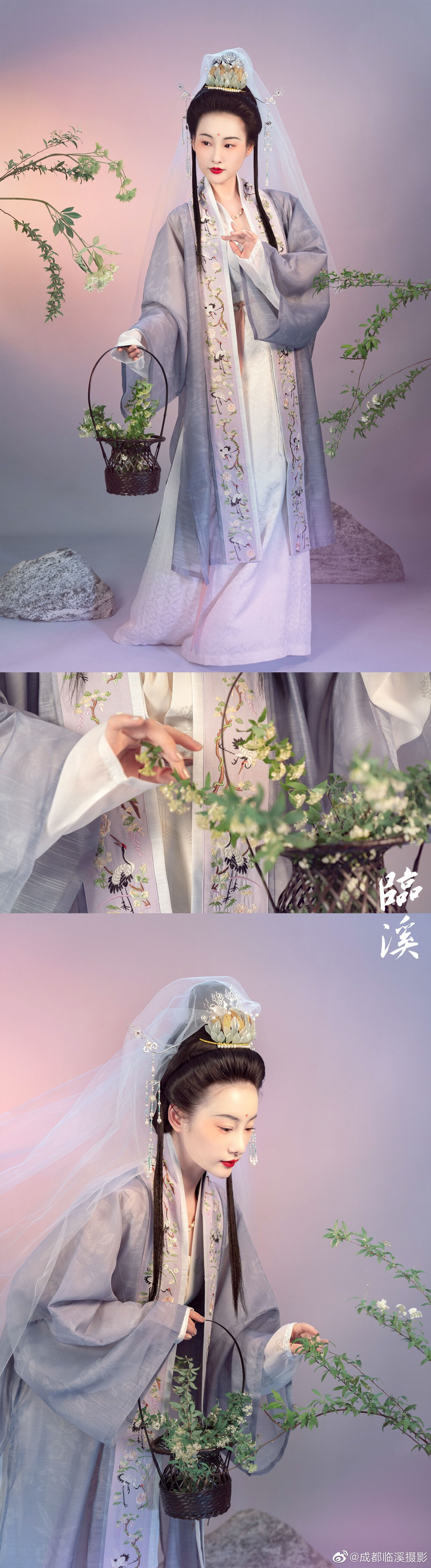 #临溪摄影师作品#
幽人寻药径，
来自晓云边。
衣湿术花雨，
语成松岭烟。
出镜@-芝月-
拍摄@逮逮猫儿
妆造@zou霁霁 ​