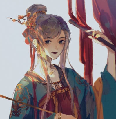 古风 动漫 女头 （画师 尽山泽） 