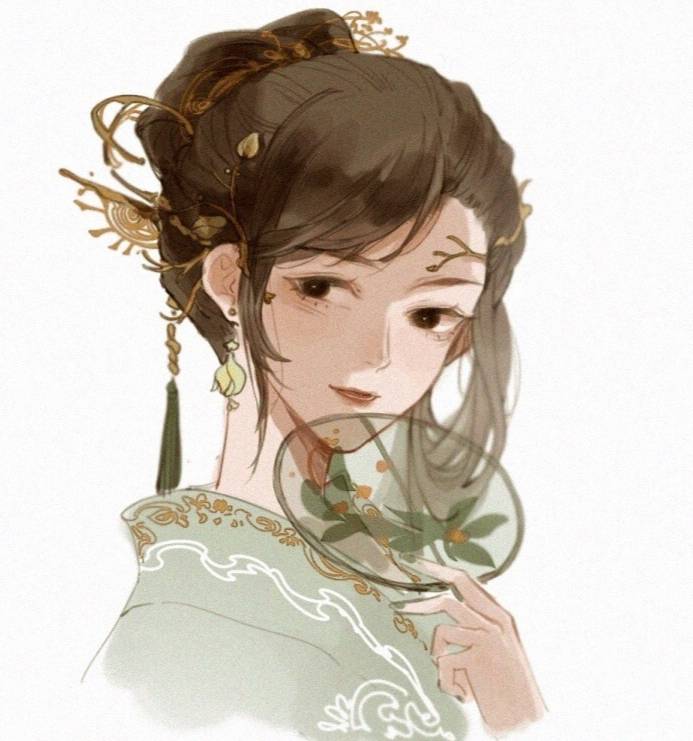 古风 动漫 女头 （画师 尽山泽） 