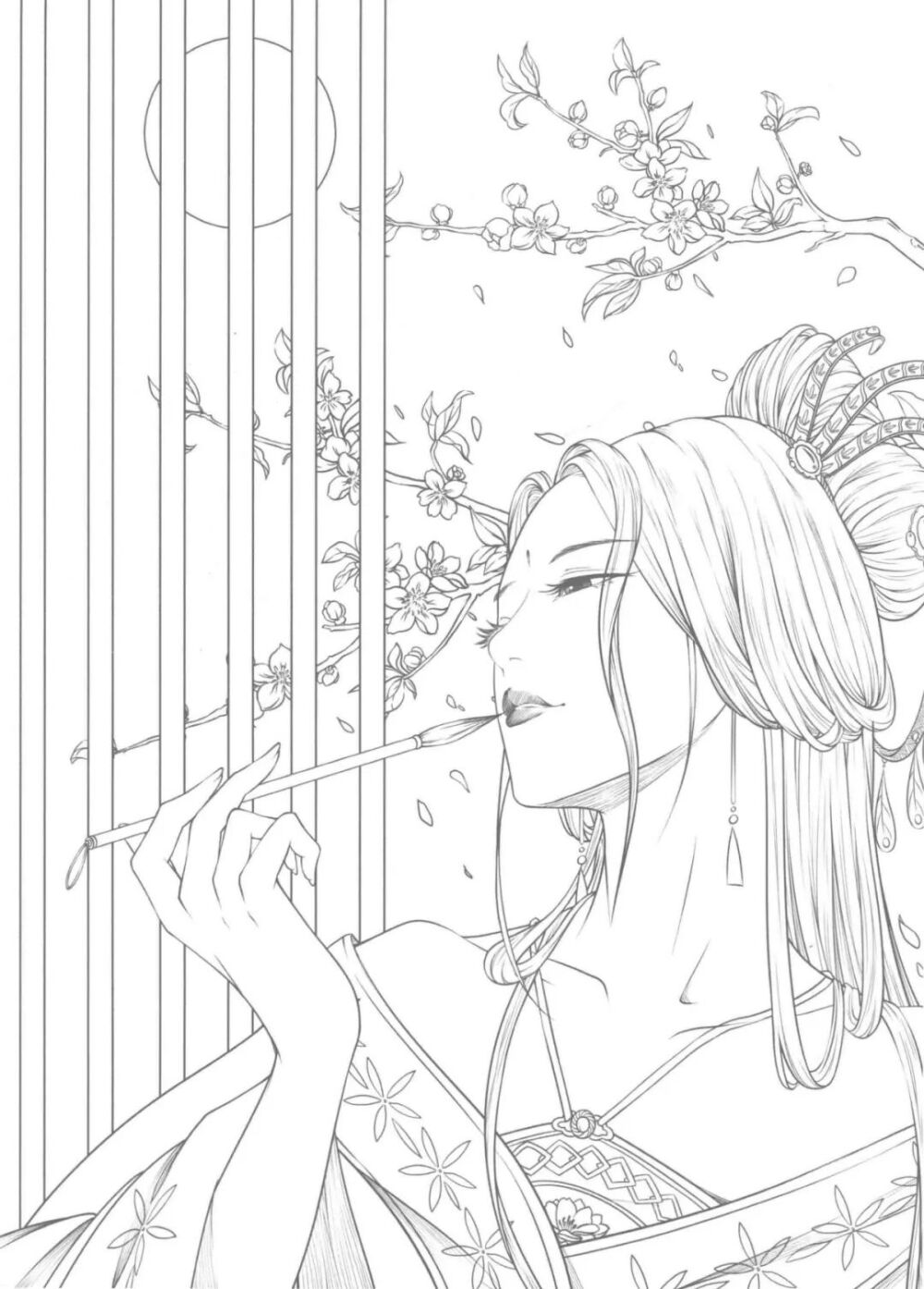 古风线稿