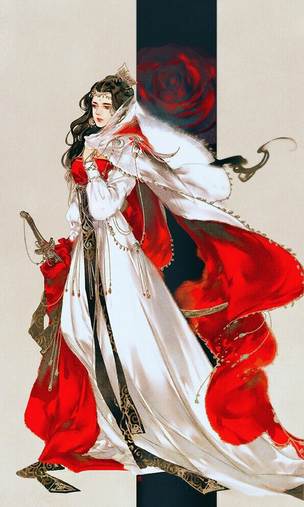 红衣女将