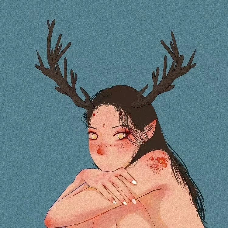 动漫女头 插画 唯美精致