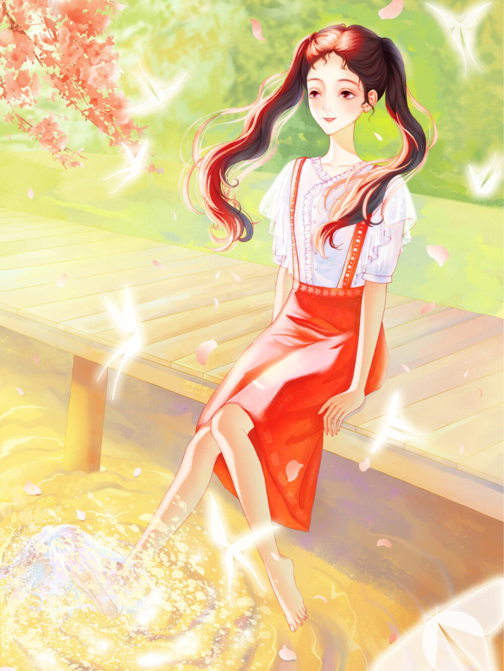 光影少女意境插画
画师：_须弥子芥_