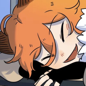 自截 二转标注来源 动漫情侣头像 不明显情头 阿桔 来源漫画《废柴狐阿桔》 作者：森雨文化