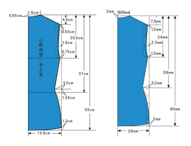 心野母型上装，下装