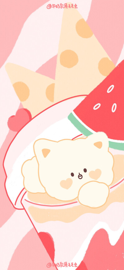 萌壁纸 @牛奶乳质毛毛虫