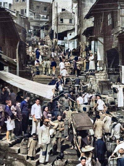 重庆旧影 1945年12月 摄影：杰克·威尔克斯 ​​​