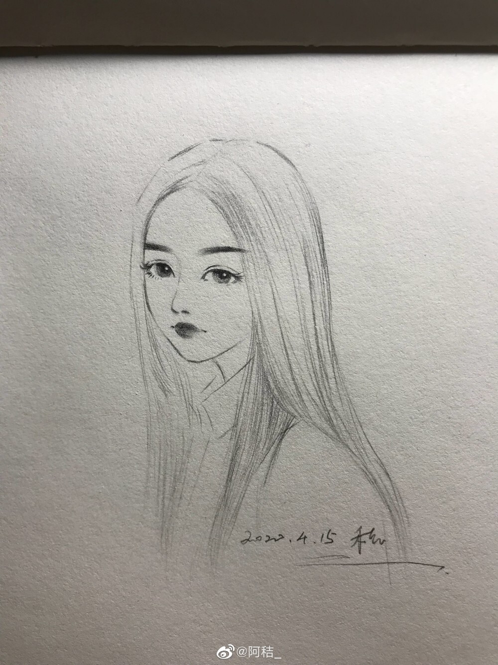 人物黑白动漫插画绘画线稿手绘女生男生长发短发转载二次元萝莉