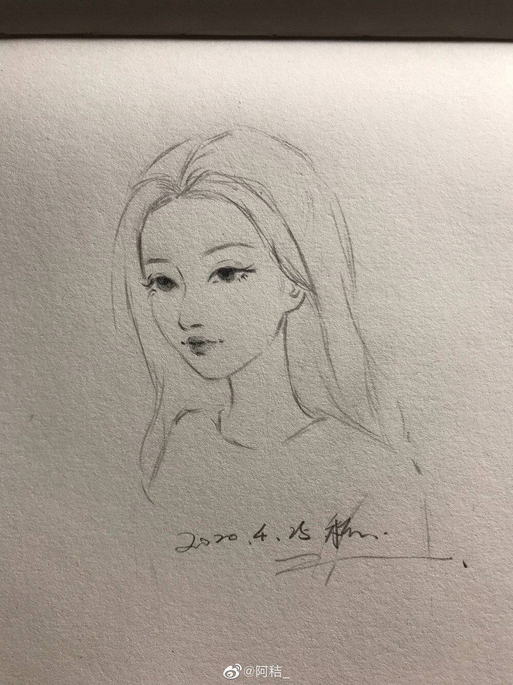 人物黑白动漫插画绘画线稿手绘女生男生长发短发转载二次元萝莉