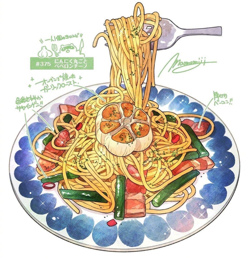 插画 绘画 水彩 食物 奶茶 拉面 咖啡 蛋糕