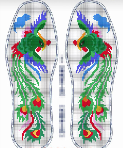 十字绣•鞋垫图案