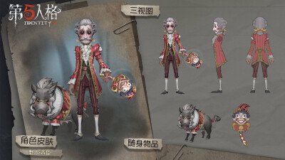 第五人格皮肤三视图