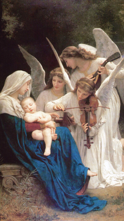 William-Adolphe Bouguereau -Song of Angles