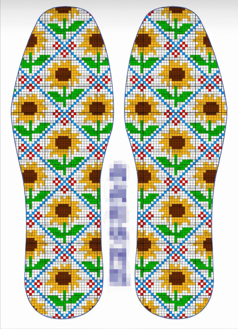 十字绣•鞋垫图样